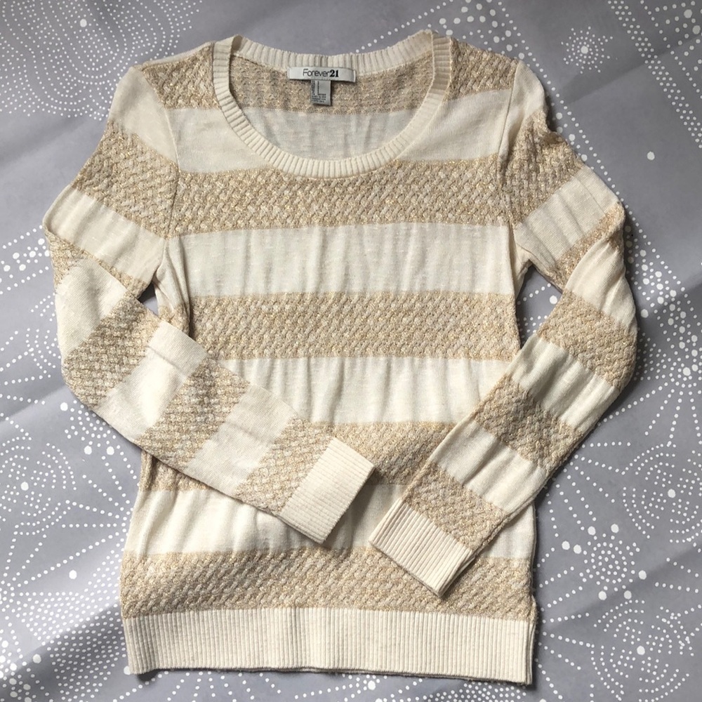 Forever 21 Gold striped Sweater